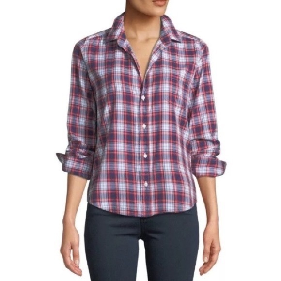 Frank & Eileen Plaid Barry Button Down Blouse XXS - Picture 1 of 8